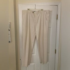 Tommy Bahama flat front silk blend pants